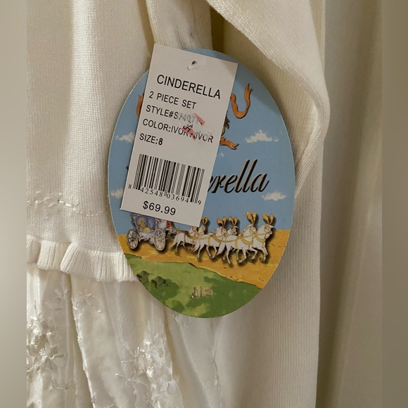 Girls Ivory Floral Embroidered Dress size 8 NWT - Picture 4 of 5